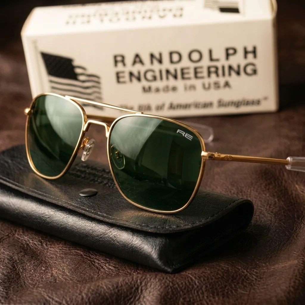 Randolph Engineering Golden Aviator Sunglasses Pakistan