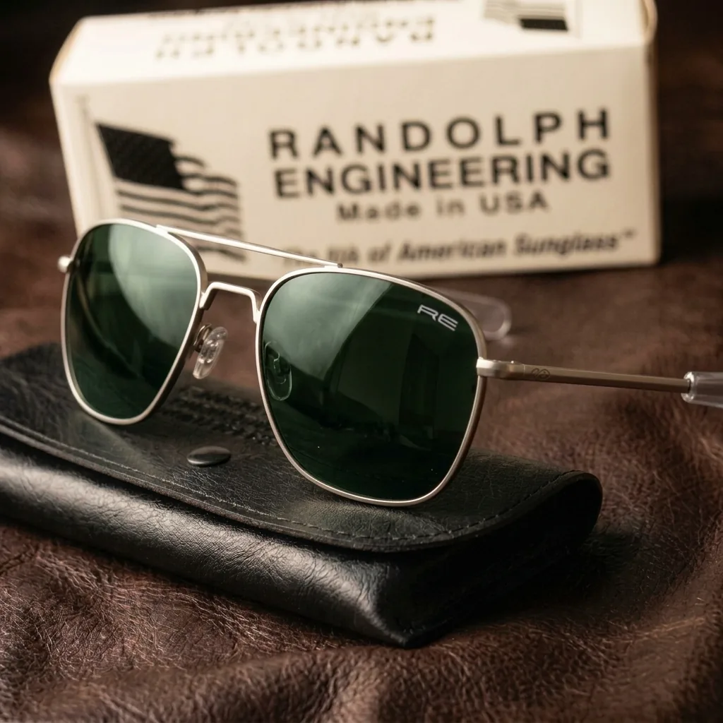 Randolph Engineering Silver Aviator Sunglasses Pakistan